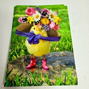 4 Avanti Greeting cards - Easter chick in floral bonnet
Holiday: Easter